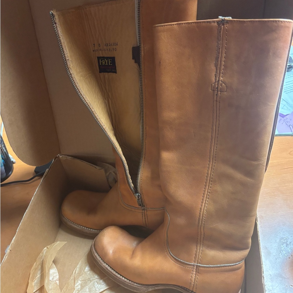 Vintage Frye Black Label Campus Boots (size 7) - Picture 5 of 7